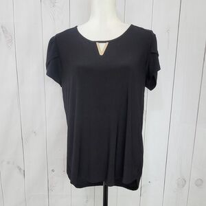 AUW Black Top with Gold Accent